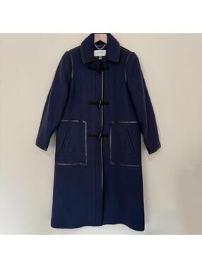 J.Crew Coat Women's 2 Blue Collection Toggle Wool Cashmere